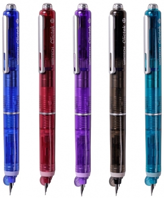 Stilou retractabil Writech M cu cutie cadou si 5 patroane cerneala albastre