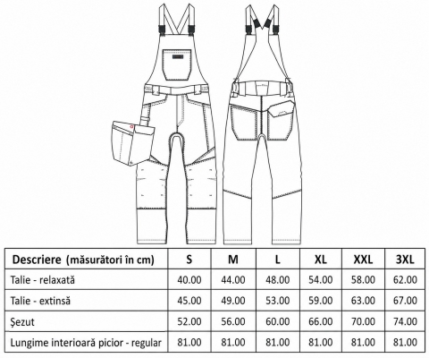 Pantaloni cu pieptar WX3 Portwest, spalare industriala, navy