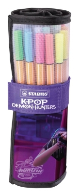 Fineliner Stabilo Point 88 K-Pop Demon Hunters, 0.4 mm, 25 bucati/set