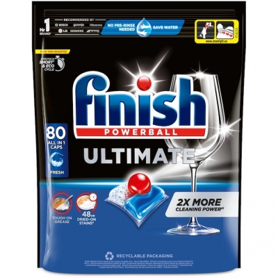 Detergent capsule automat pentru masina de spalat vase Finish Ultimate All in 1, 80 buc