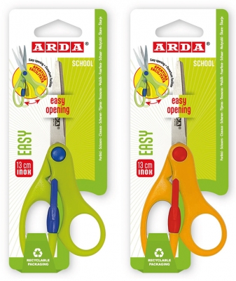 Foarfeca easy, 13 cm, blister, diverse culori, Arda