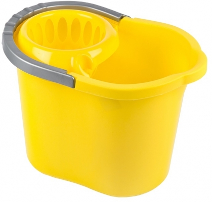 Galeata Gospodina, ovala din plastic, cu storcator detasabil, 13L, diverse culori