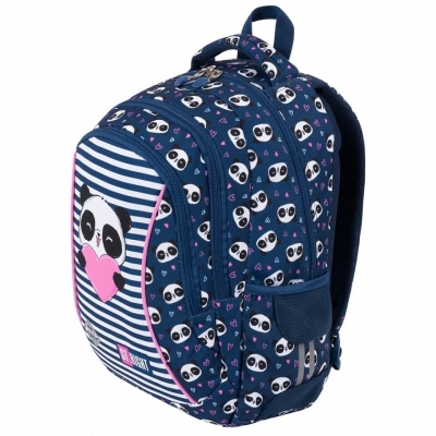 Ghiozdan prescolari, 3 compartimente, ergonomic, impermeabil, elemente reflectorizante, colectia St.Right, Love Panda