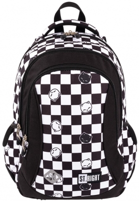 Ghiozdan prescolari, ergonomic, impermeabil, colectia St.Right, Chess Cats