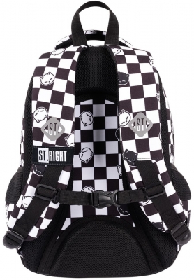 Ghiozdan prescolari, ergonomic, impermeabil, colectia St.Right, Chess Cats