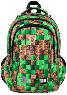 Ghiozdan prescolari, ergonomic, impermeabil, colectia St.Right Pixel Cubes