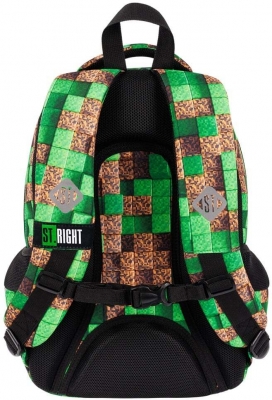 Ghiozdan prescolari, ergonomic, impermeabil, colectia St.Right Pixel Cubes