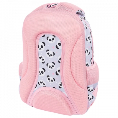 Ghiozdan prescolari ergonomic, impermeabil, elemente reflectorizante, colectia St.Right, Grey Panda
