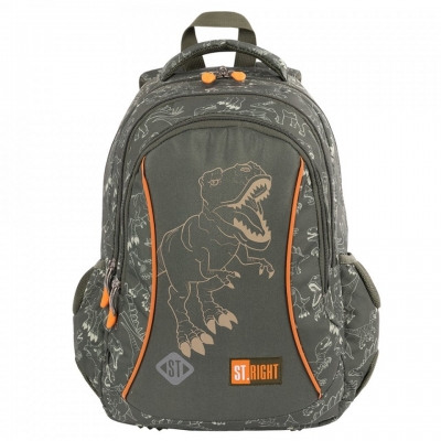 Ghiozdan prescolari, ergonomic, impermeabil, elemente reflectorizante, colectia St.Right t-rex Junior