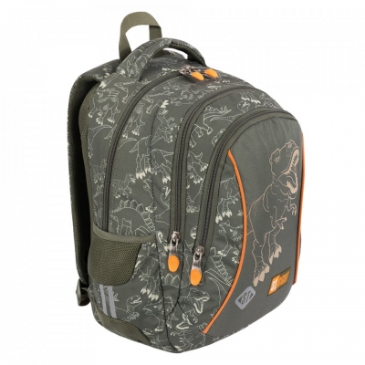 Ghiozdan prescolari, ergonomic, impermeabil, elemente reflectorizante, colectia St.Right t-rex Junior
