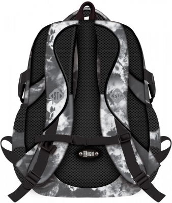 Ghiozdan scolar 4 compartimente, ergonomic, impermeabil, colectia St.Right Grey Clouds