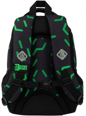 Ghiozdan ergonomic St.Right, 3 compartimente, Green Level