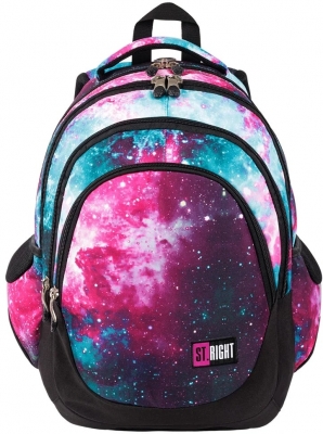 Ghiozdan scolar cu 4 compartimente, ergonomic, impermeabil, colectia St.Right Nebula