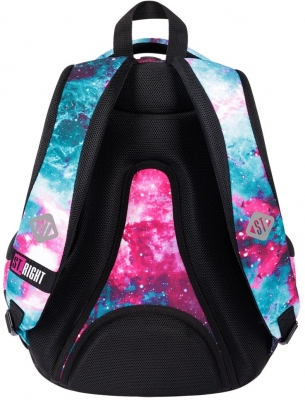 Ghiozdan scolar cu 4 compartimente, ergonomic, impermeabil, colectia St.Right Nebula