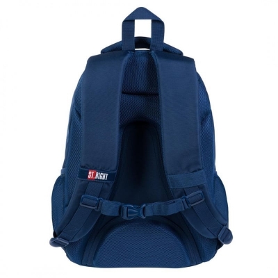 Ghiozdan scolar, 4 compartimente, St.Right Navy Blue