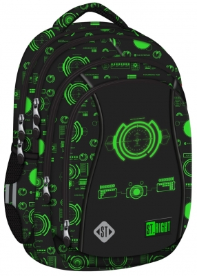 Ghiozdan ergonomic St.Right, 4 compartimente, Tech Vision