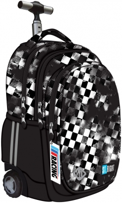 Ghiozdan tip troler St.Right, roti silicon, Race Check