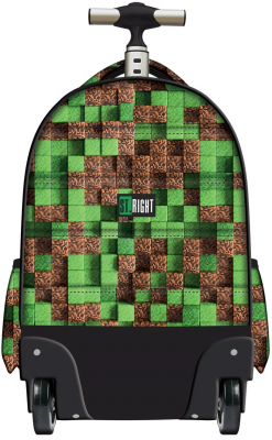 Ghiozdan troler, St.Right, roti silicon, impermeabil, colectia Pixel Cubes