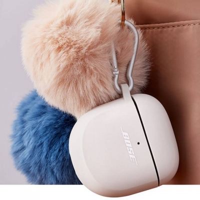 Husa din silicon pentru castile Bose QuietComfort Earbuds II Soapstone  