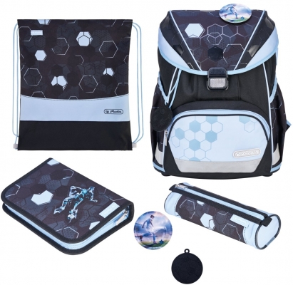 Ghiozdan echipat UltraLight XL Plus, Cyber Soccer, Herlitz