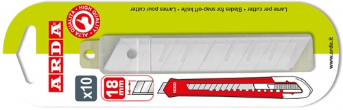 Rezerva cutter, 10 lame, 18 mm, blister, Arda