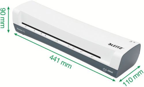 Laminator Leitz iLAM Home, A3, kit folii laminare inclus, alb-gri