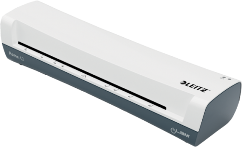 Laminator Leitz iLAM Home, A3, kit folii laminare inclus, alb-gri