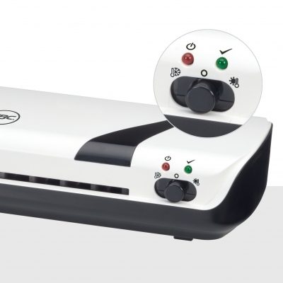Set Craft GBC, 4 in 1, include laminator Insipre+ A4, trimmer, rotunjitor, 5 folii laminare A4, alb