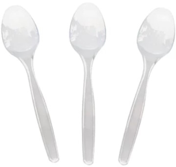 Lingurite reutilizabile transparente 50 buc/set