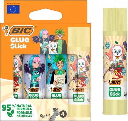 Lipici BIC solid, Eco Decor, 8 gr, 4 buc/set