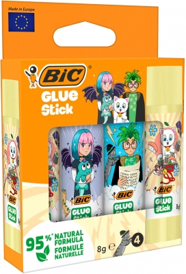 Lipici BIC solid, Eco Decor, 8 gr, 4 buc/set