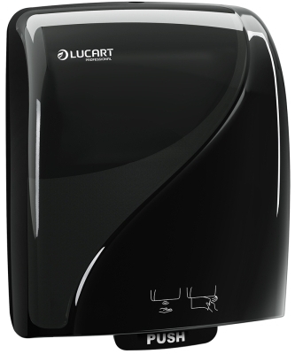 Dispenser prosoape hartie rola, negru, senzor, Lucart Identity