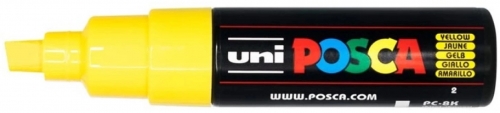 Marker cu vopsea Posca PC-8K, varf 8 mm, 4 culori/set