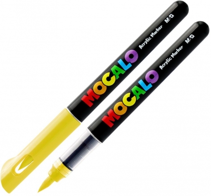 Marker cu vopsea acrilica MOCALO M&G, varf pensula, 36 culori/set