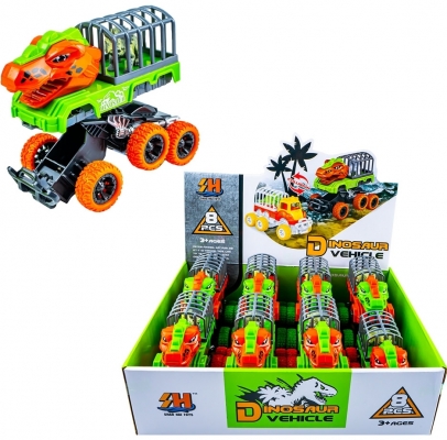 Masinute Dinozauri, cu frictiune, 8 buc/set