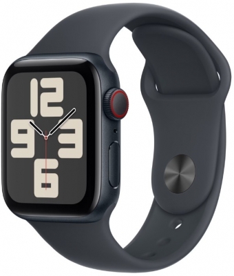 Apple Watch SE (2024), GPS, Cellular, Carcasa Aluminiu, Sport Band