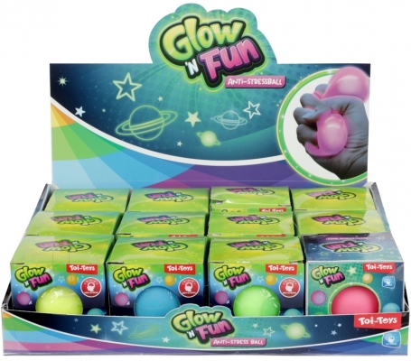 Minge antistres, fosforescenta, diveerse culori, Toi-Toys