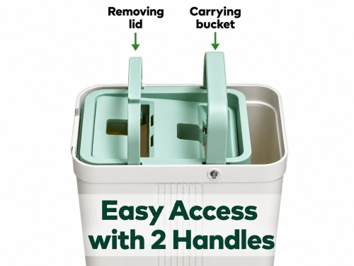 Mop Hands-Free Scotch-Brite 3M cu galeata compacta, 1 mop + 1 galeata