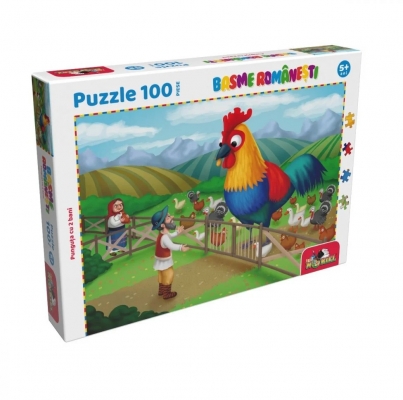 Puzzle, 100 piese, Punguta cu doi bani, Colectia Basme Romanesti, Noriel 