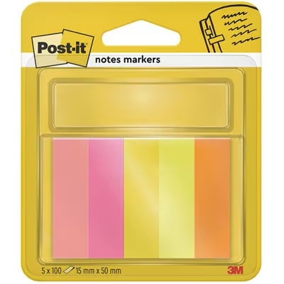 Notite adezive Post-It® index 15 mm x 50 mm 5/set 3M