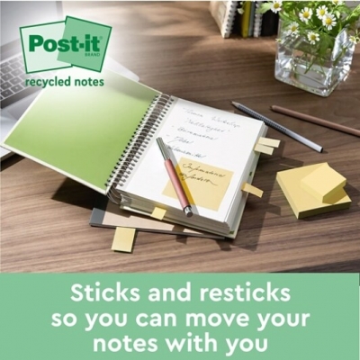 Notite adezive Z-Notes, Post-It, galben Canary, 76 x 76 mm, 100 file/buc, 6 buc/set, 3M