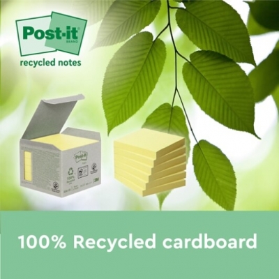 Notite adezive Z-Notes, Post-It, galben Canary, 76 x 76 mm, 100 file/buc, 6 buc/set, 3M