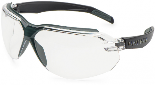Ochelari de protectie Univet Primo Guard, lentile incolore UV380, anti-zgariere si anti-aburire, Black/Green