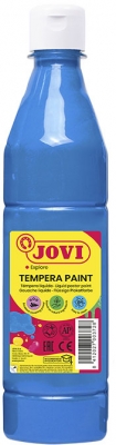 Vopsea tempera lichida, flacon 500 ml, albastru cyan, Jovi