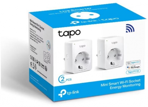 TP-Link MINI SMART WI-FI SOCKET TAPO P110(2-PACK), Protocol: IEEE 802.11b/g/n, Bluetooth 4.2 (doar pentru onboarding), 2.4 GHz, Cerințe de sistem: Android 4.4 sau o versiune mai recentă, iOS 9.0 sau o versiune mai recentă, Cerinte de alimentare: AC 220-240 V~50/60 Hz 10 A.