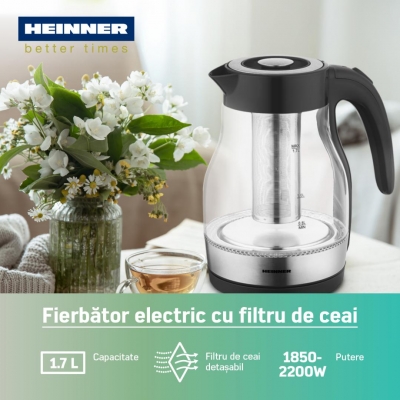 FIERBATOR ELECTRIC CU FILTRU CEAI HEINNER HEK-TF2200GBK