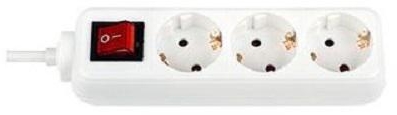Prelungitor Bachmann, 3 prize, 5m, Tip Schuko, indicator optic, intrerupator, protectie copii, culoare alba