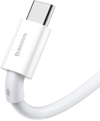 Cablu alimentare si date Baseus Superior, Fast Charging Data Cable pt. smartphone, USB la USB Type-C 66W, 2m, alb