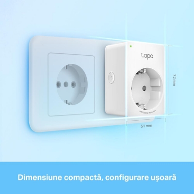 TP-Link MINI SMART WI-FI SOCKET TAPO P110(4-PACK), Protocol: IEEE 802.11b/g/n, Bluetooth 4.2 (doar pentru onboarding), 2.4 GHz, Cerințe de sistem: Android 4.4 sau o versiune mai recentă, iOS 9.0 sau o versiune mai recentă, Cerinte de alimentare: AC 220-240 V~50/60 Hz 10 A.