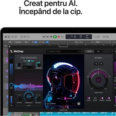 Laptop MacBook Pro 14″ cu procesor Apple M5 cu 10 nuclee CPU si 10 nuclee GPU, 32GB RAM , 512GB SSD, Space Black, Tastatura Internationala